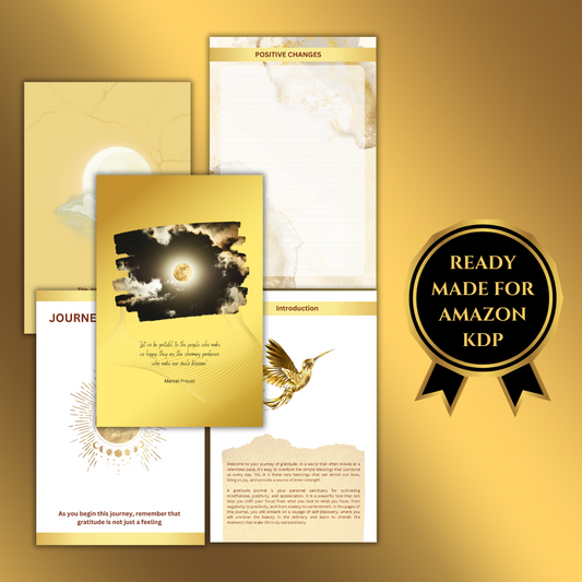 Gratitude Journal Template | Editable Canva Journal for Amazon KDP