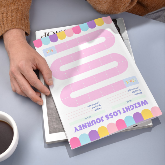 Weight Loss Journey Tracker Printable – Fitness & Body Transformation Progress Chart (Digital Download)